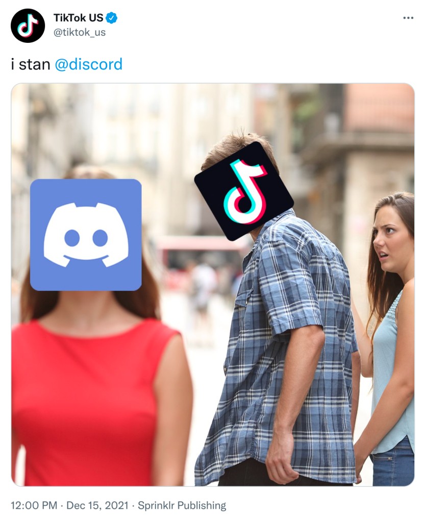 TikTok mempromosikan kolaborasi dengan Discord di Twitter.