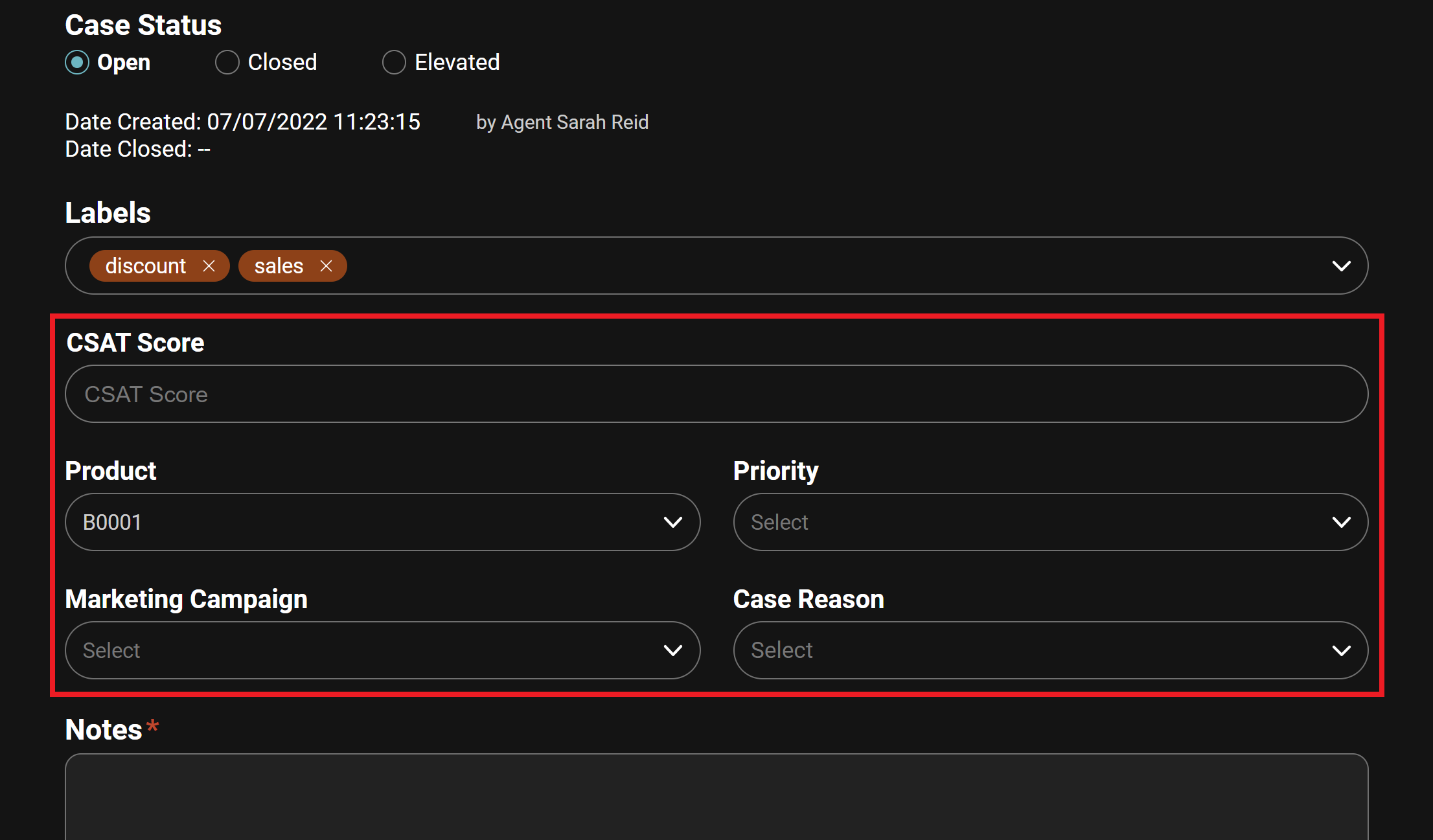 I-access ang iyong mga custom na field nang direkta sa mga case at contact card.