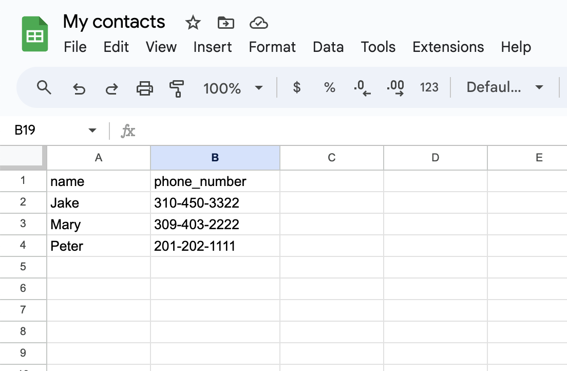 I-standardize ang format ng numero ng telepono sa spreadsheet ng contact ng bulk SMS