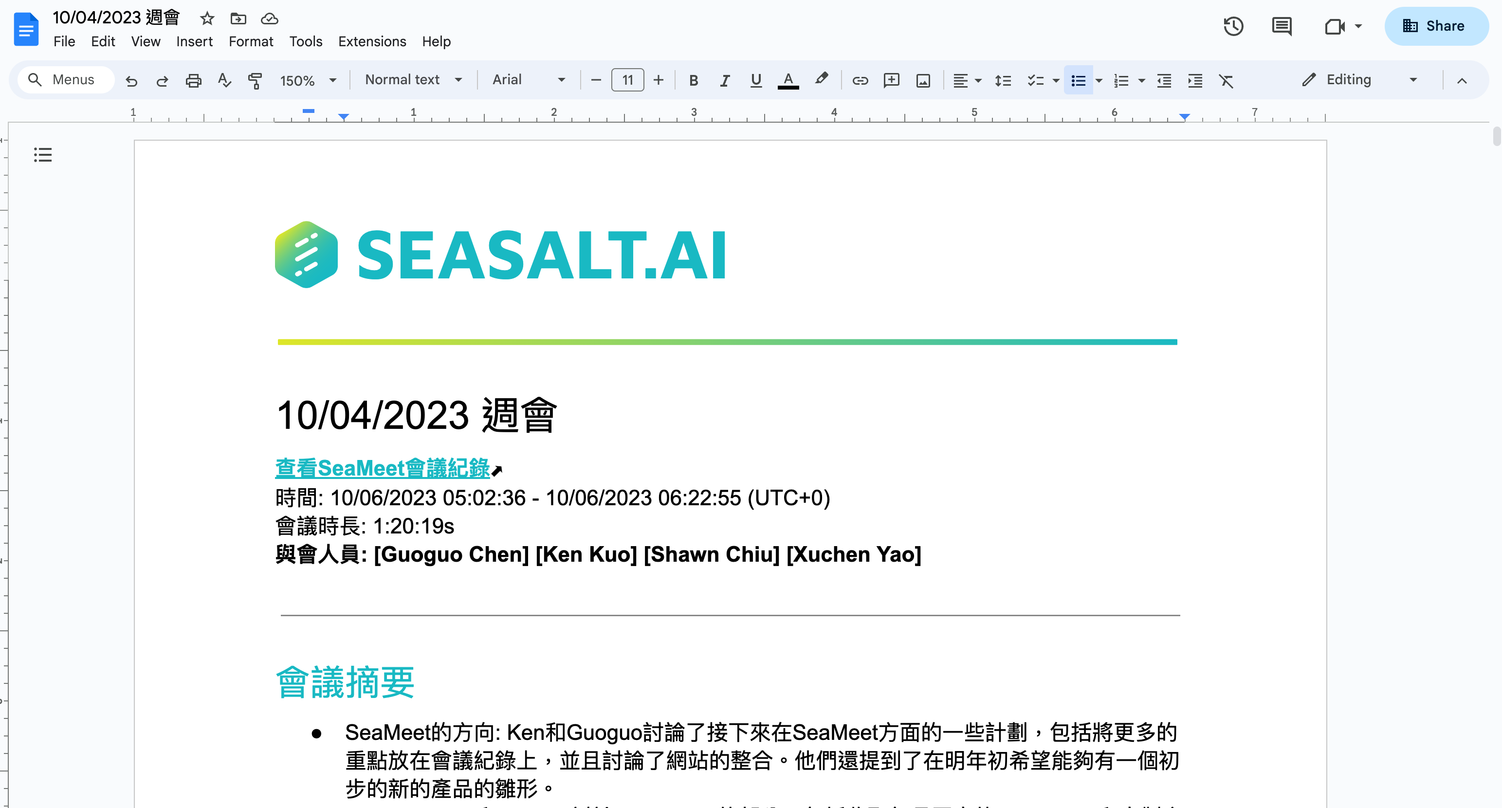 Epektibong pag-iimbak at pagbabahagi ng mga meeting minutes at transcription gamit ang auto-generated Google Docs