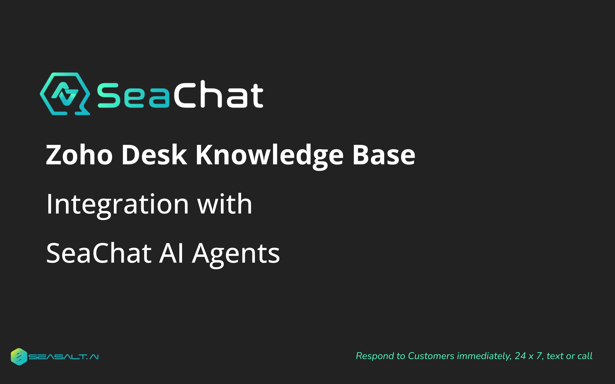 Streamlining Customer Support with SeaChat and Zoho Desk Knowledge Base Integration