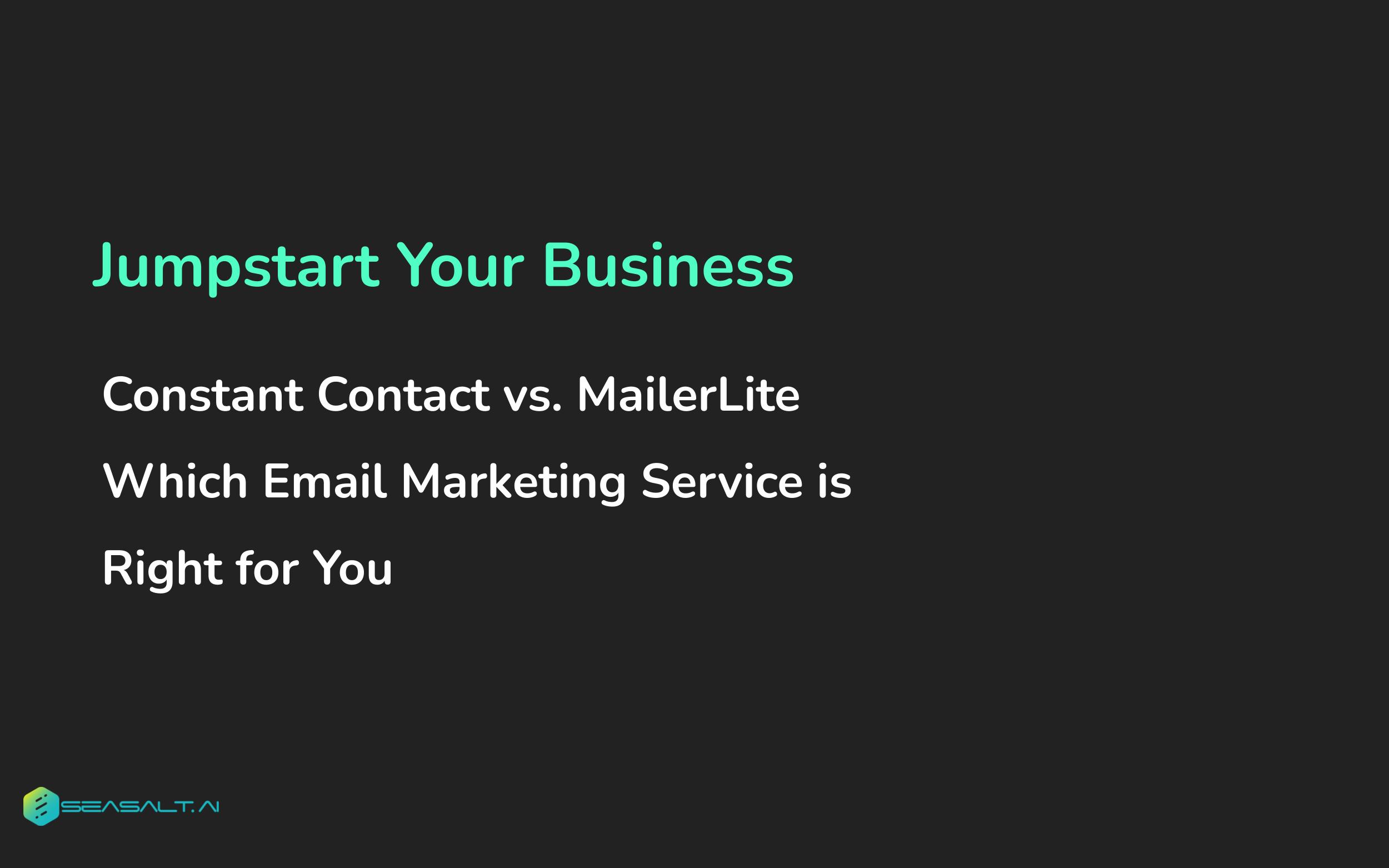 Constant Contact vs. MailerLite: Which Email Marketing Service is Right for You in 2025?